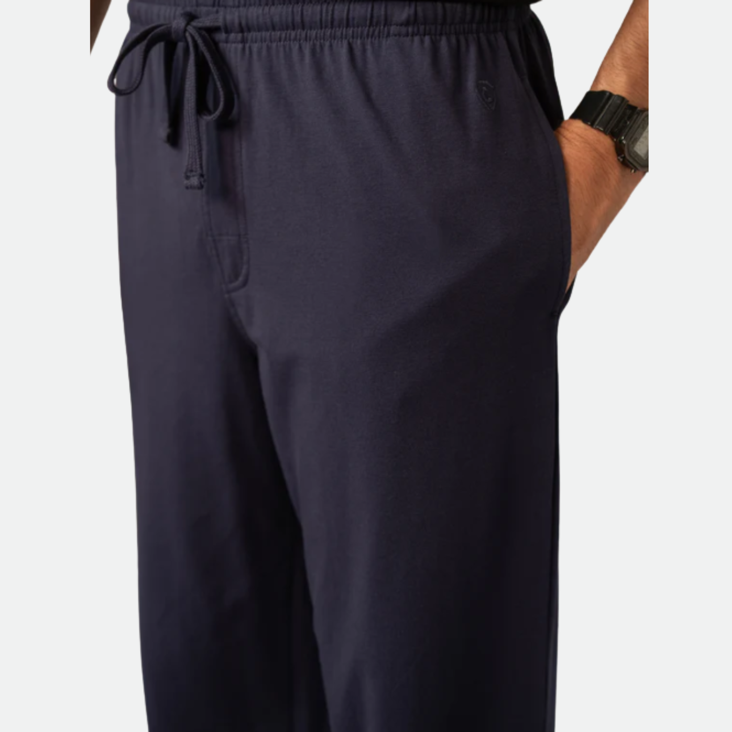 LYCRA JERSERY TROUSER - NAVY BLUE