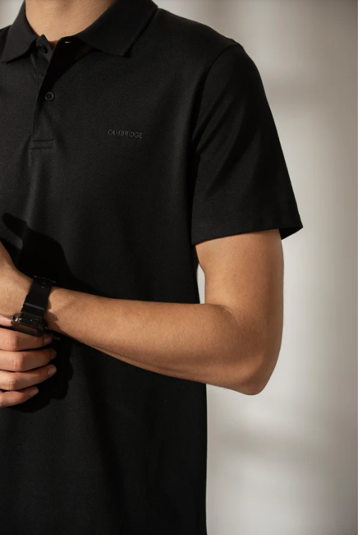 PERFORMANCE BUTTON POLO - BLACK