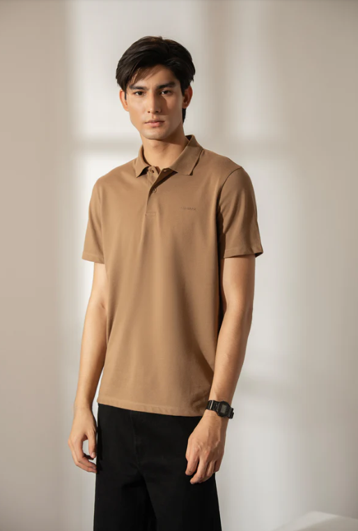 PERFORMANCE BUTTON POLO - GOLD