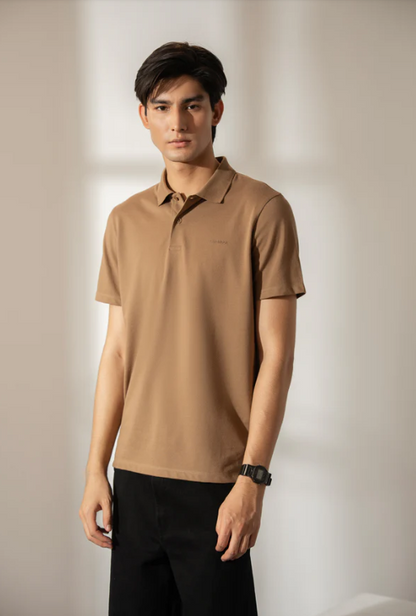 PERFORMANCE BUTTON POLO - GOLD