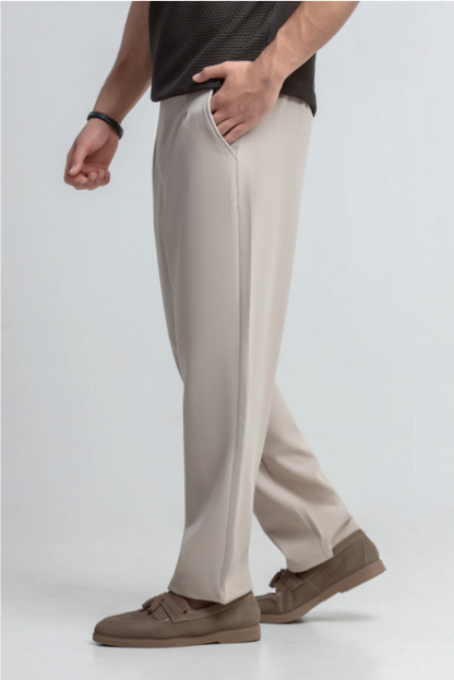 Classic Pleated Pants Men | Straight Fit