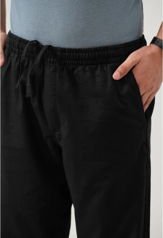 LINEN LOUNGEWEAR - BLACK