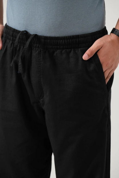 LINEN LOUNGEWEAR - BLACK