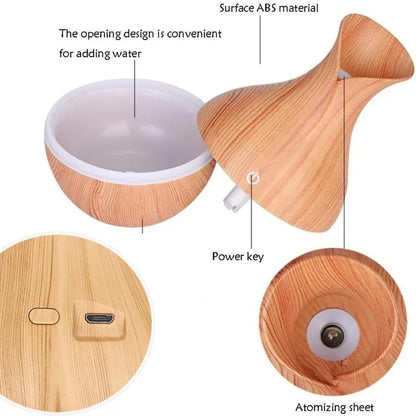 Vase-Shaped LED Humidifier